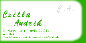 csilla andrik business card